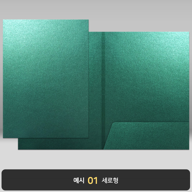 종이상장케이스_그린펄_한쪽포켓형 JH10
