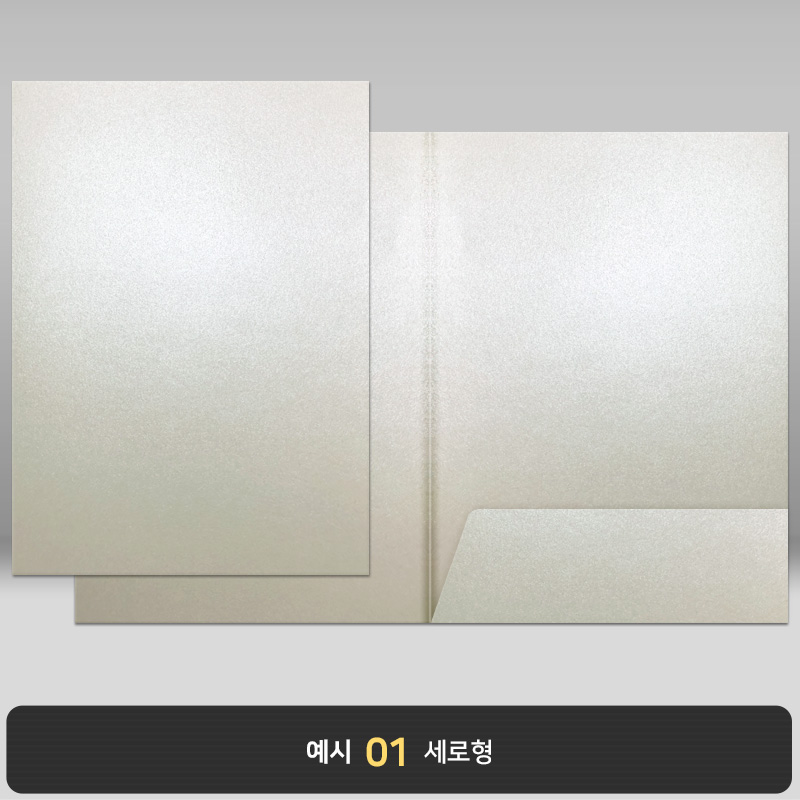 종이상장케이스_화이트펄_한쪽포켓형 JH12