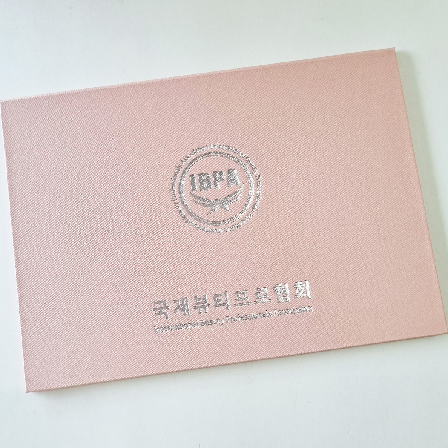 상장케이스 샘플_노트북형_복숭아_엠보패턴 SC000917
