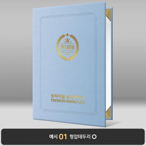 상장케이스_세로형_스카이_엠보패턴 A49