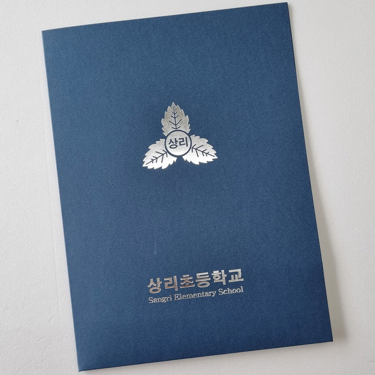 군청색 패브릭 종이상장케이스 양쪽홀더형 SC001200