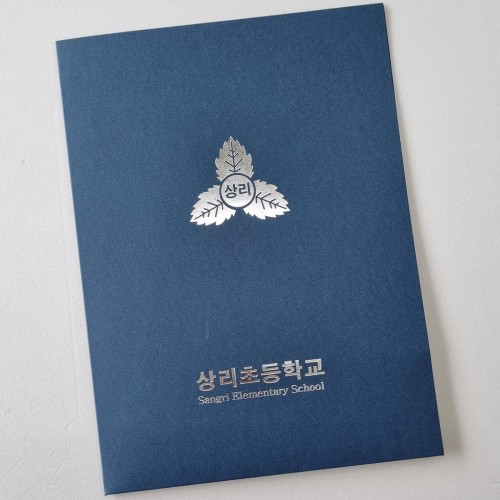 군청색 패브릭 종이상장케이스 양쪽홀더형 SC001200