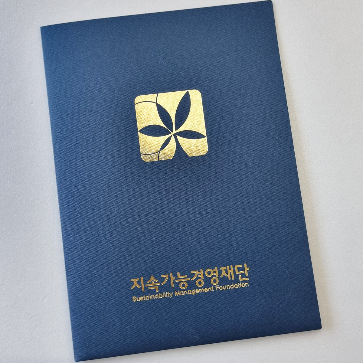군청색 패브릭 종이상장케이스 양쪽홀더형 SC001204