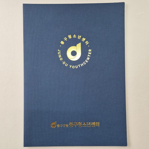 군청색 패브릭 종이상장케이스 기본형 SC001228