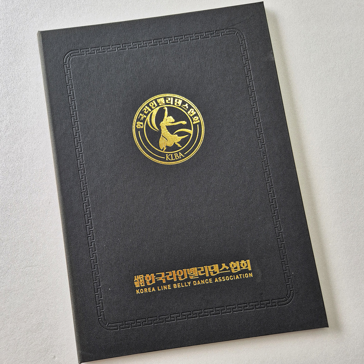 검정 엠보패턴 친환경 상장케이스 세로형 SC001169