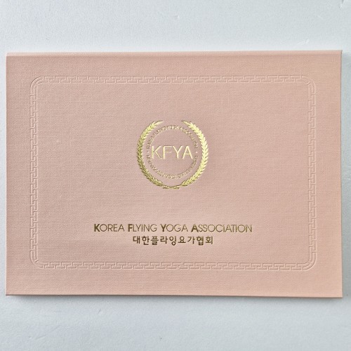 복숭아 엠보패턴 친환경 상장케이스 노트북형 SC001318