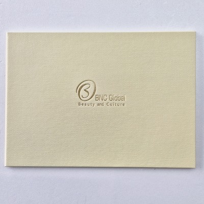 크림 엠보패턴 친환경 상장케이스 가로형 SC001330