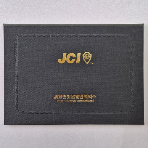 검정 엠보패턴 친환경 상장케이스 노트북형 SC001334