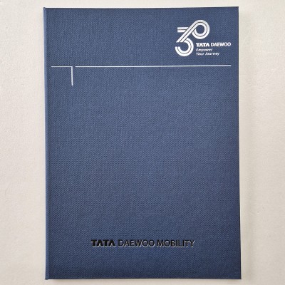 다크블루 엠보패턴 친환경 상장케이스 세로형 SC001335