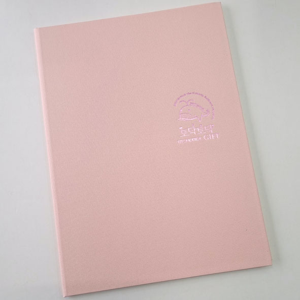 복숭아_엠보패턴 상장케이스 세로형 SC001344